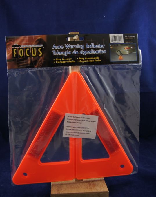 Auto Warning Reflector Triangle ~ 9" H-0
