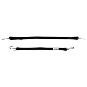 Black Rubber Tie-Down Strap with 2 Hooks - 15" ~ 10 per bag-0