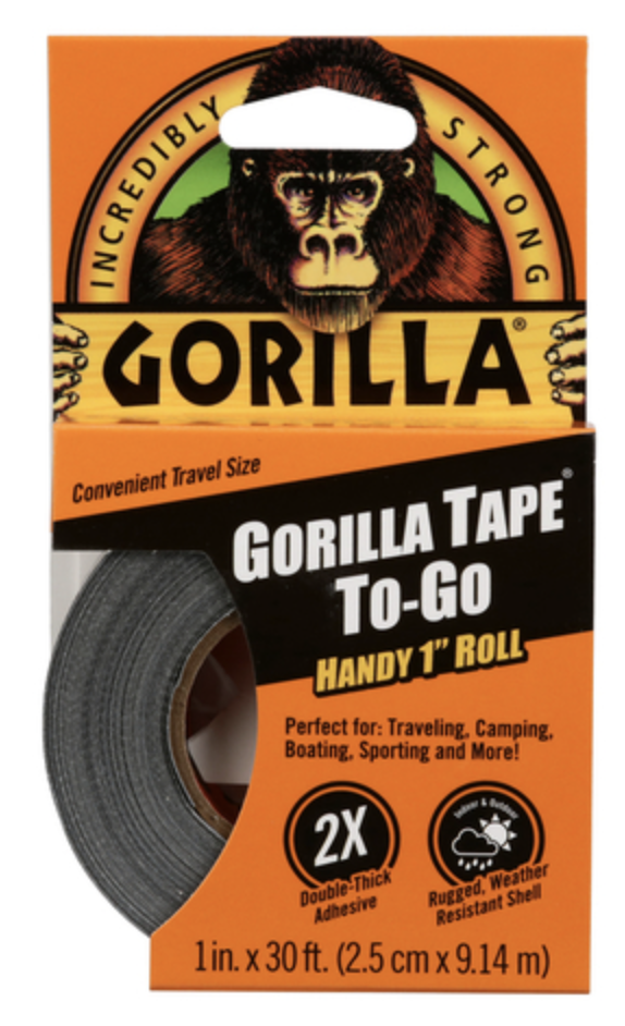 Gorilla Tape To-Go ~ 1" x 30' ~ Handy Pack-0