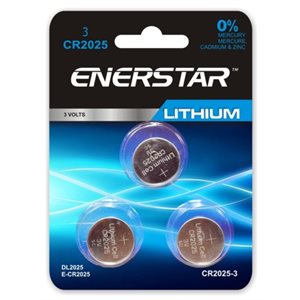 EnerStar Lithium Cell Battery CR2025 ~ 3/pack-0