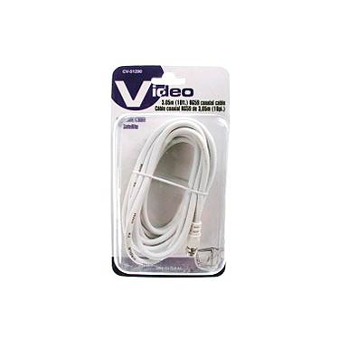 RG59 Coaxial Cable - White ~ 10'-0