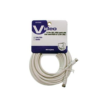RG59 Coaxial Cable - White ~ 50'-0