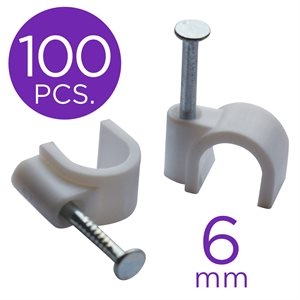 eLink Nail-In Cable Clips - 6mm ~ 100/pk-0