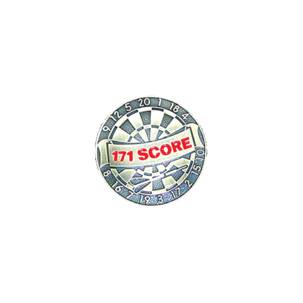 Pewter Dart Pin ~ 171 Score-0