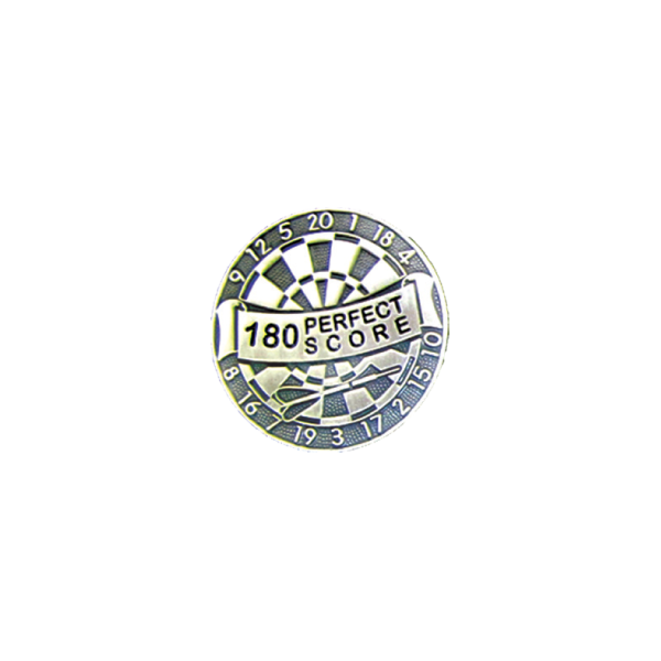 Pewter Dart Pin ~ 180 Perfect Score-0