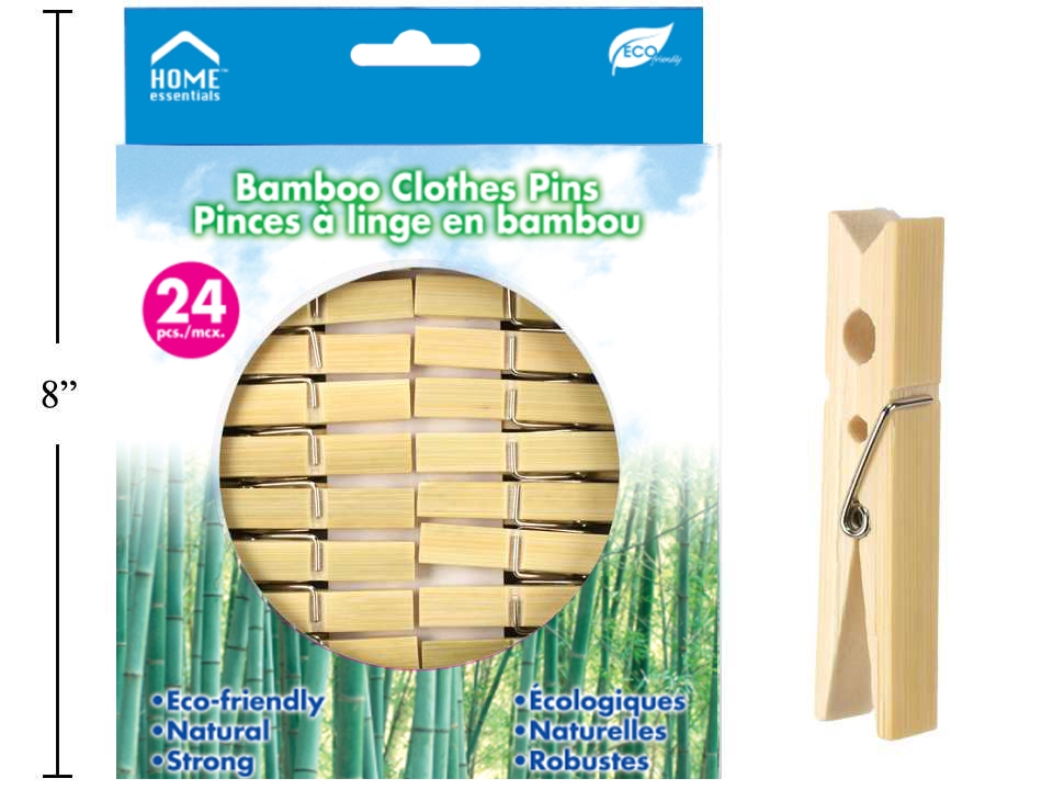 Bamboo Clothes Pins ~ 24 per pack-0