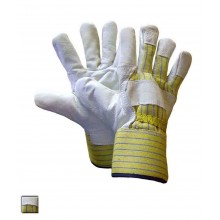 Leather Work Glove with Safety Cuff-0