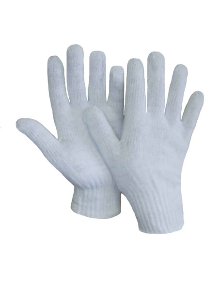 Bleached White Knit Glove ~ sold by the dozens only-0