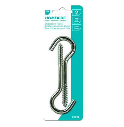 HomeAide J-Hook for Clothes Lines ~ 2 per pack-0
