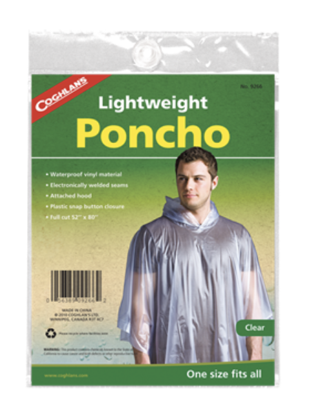 Coghlan's Lightweight Poncho ~ Clear-0