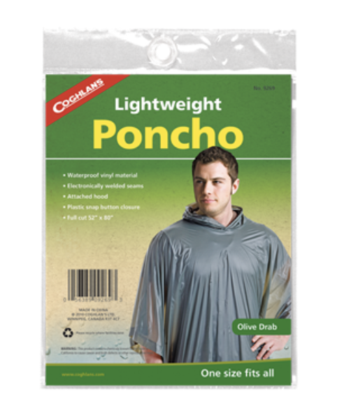 Coghlan's Lightweight Poncho ~ Olive Drab-0