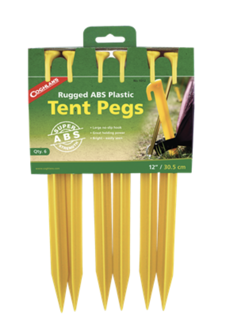 Coghlan's ABS Tent Pegs 12" ~ 6 per pack-0