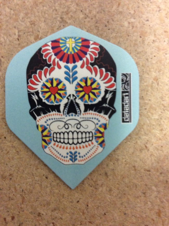 Pentathlon Flight ~ Decorated Skull on blue - DIS-0