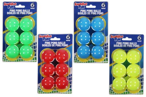 Ping Pong Balls - Bright Colors ~ 6 per pack-0
