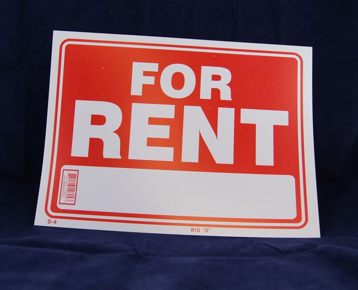 PVC Sign - 9" x 12" ~ For Rent-0