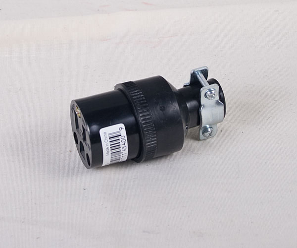 3-Wire Connector w/Clamp ~ Black-0