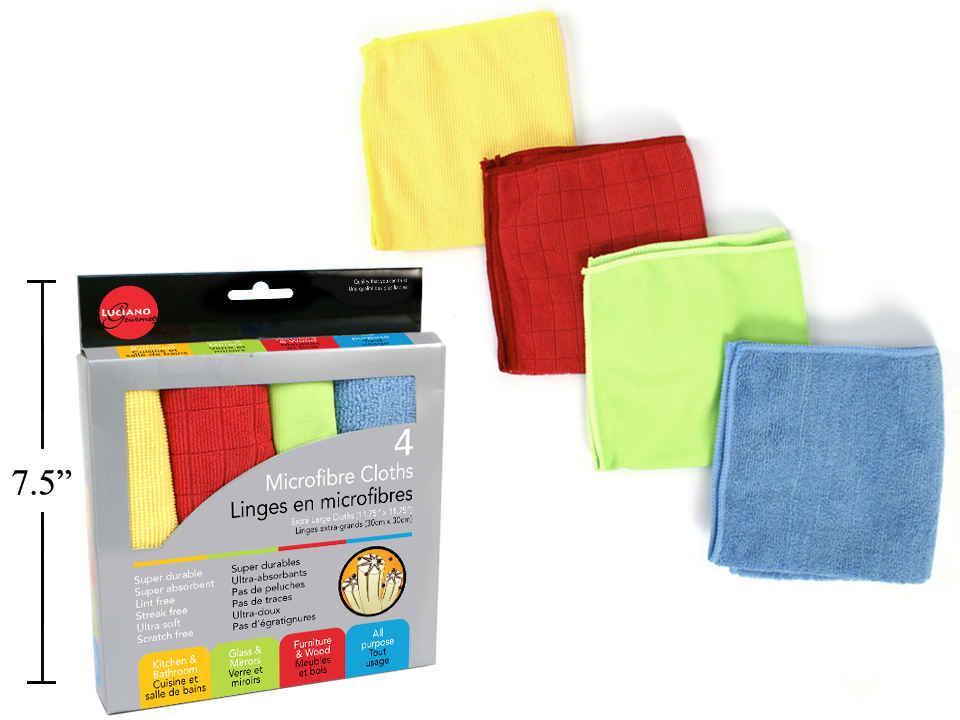 Microfibre Cleaning Cloths ~ 4 per pack-0