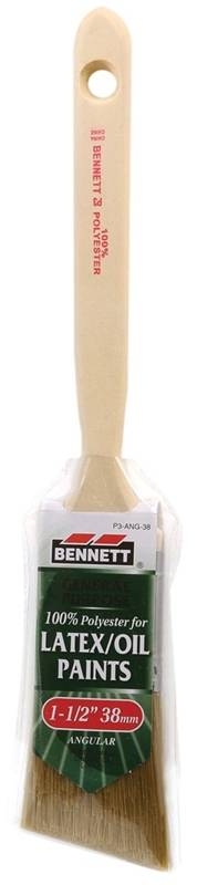Bennett Polyester Bristle Angular Paint Brush ~ 1-1/2" / 38mm-0
