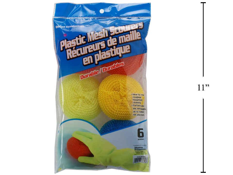 Plastic Mesh Scrubbers ~ 6 per pack-0