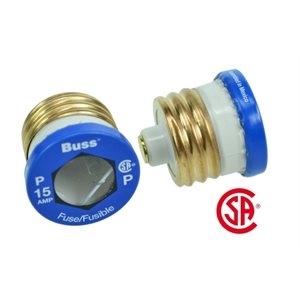 Glass Plug Fuse - 2 per pack ~ 15AMP-0