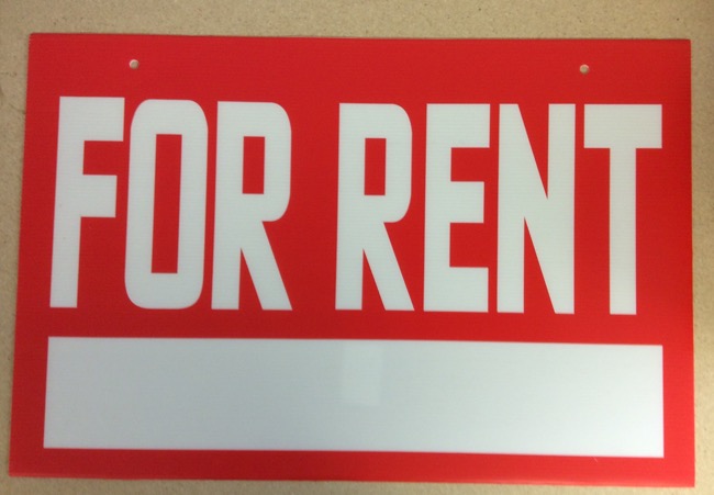 Corrugated Plastic Sign - 16" x 24" ~ For Rent-0