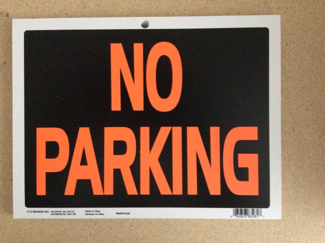PVC Sign - 9" x 12" ~ No Parking-0