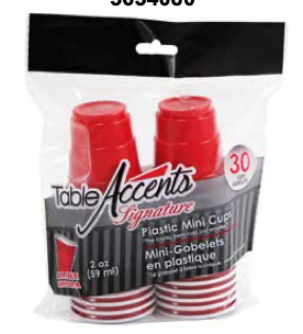 Plastic Red Shot Glasses - 2oz ~ 20 per pack-0