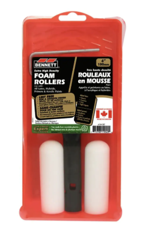 Bennett 4" High Density Foam Roller x 2 + 9.5" Frame & Tray-0