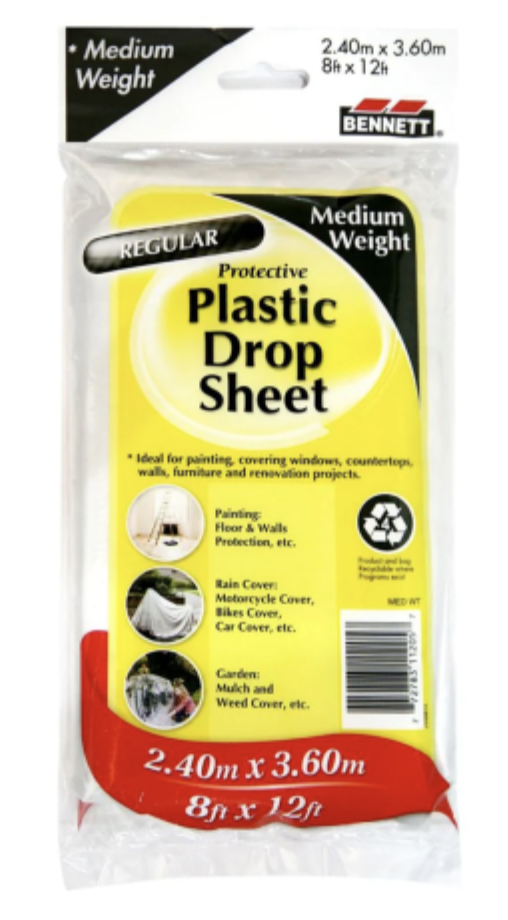 Bennett Plastic Drop Sheet - Medium Weight ~ 8' x 12'-0