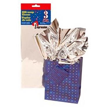Tissue Paper - METALLIC SILVER ~ 3 per pack-0