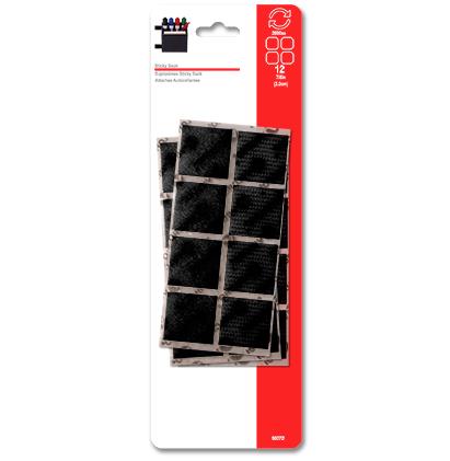 Velcro Stick On Fasteners - Squares ~ Black-0