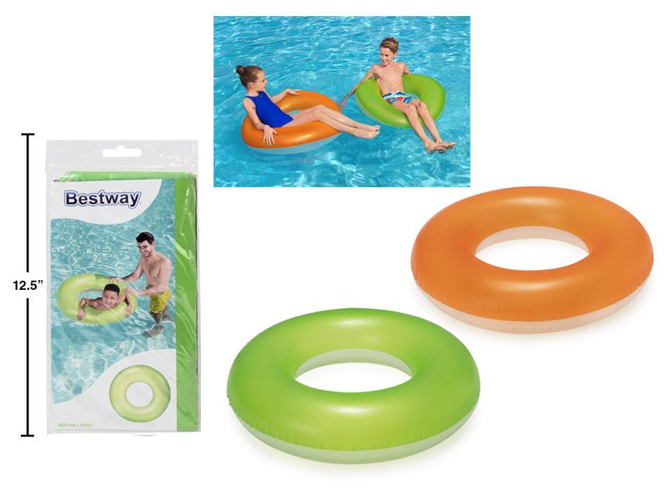 30" Inflatable Frosted Neon Swim Ring {36024}-0