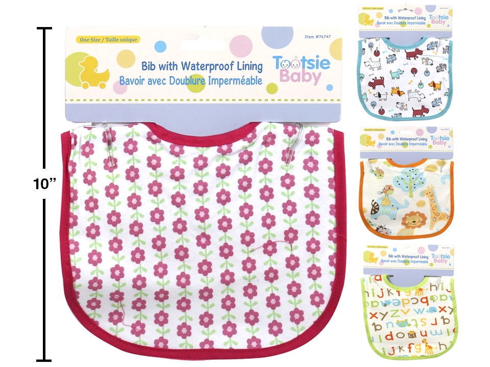 Tootsie Baby Bib Terry with PEVA Backing -0