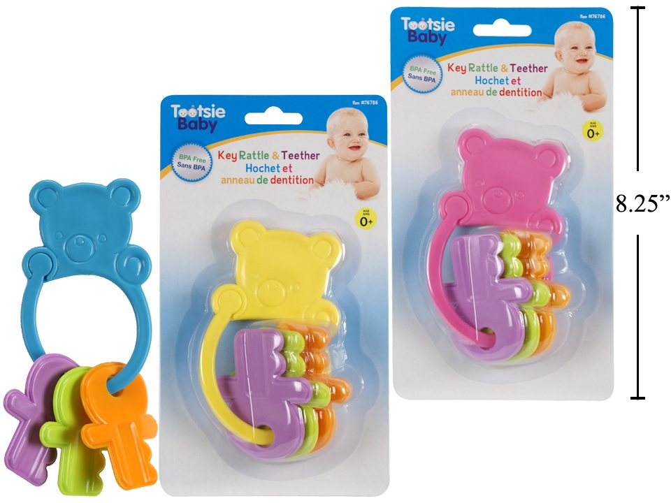 Baby Bear Keys Rattle Teether-0