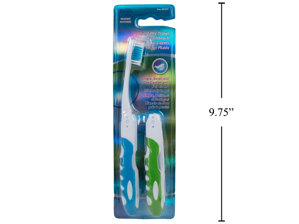 Bodico Foldable Travel Toothbrush ~ 2 per pack-0