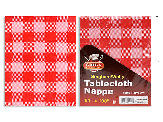 Plastic Tablecover Gingham Pattern ~ 54" x 108"-0