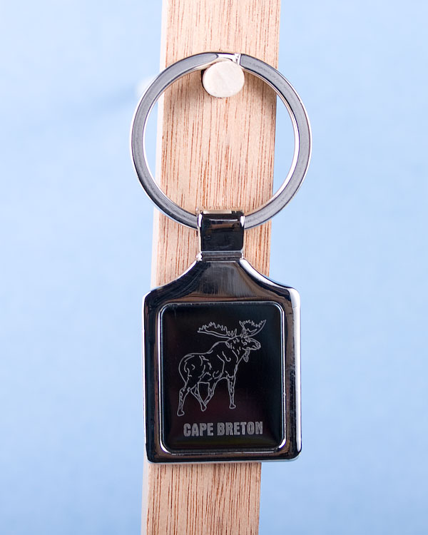 Cape Breton Moose Keychain w/Black Background-0