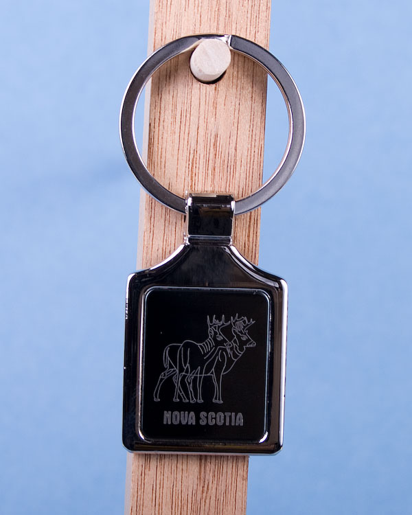 Nova Scotia Deer Keychain w/Black Background-0