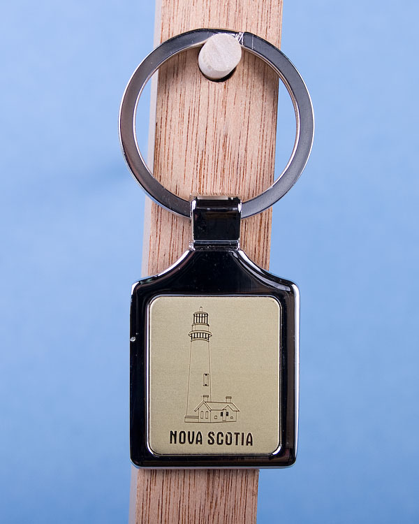 Nova Scotia Lighthouse Keychain w/Gold Background-0