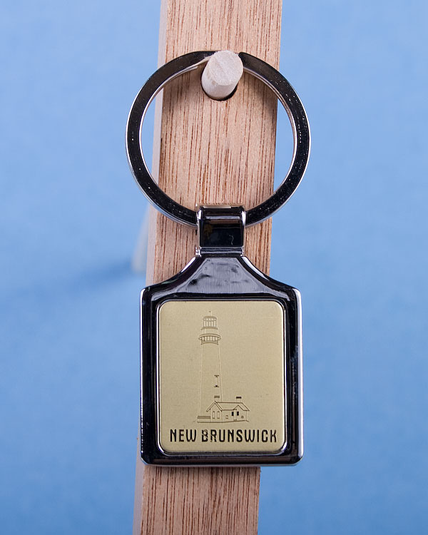 New Brunswick Lighthouse Keychain w/Gold Background-0