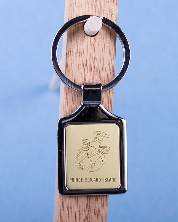 Prince Edward Island Lobster Keychain w/Gold Background-0
