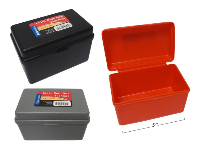 Plastic File Box for 3" x 5" Index Cards-0