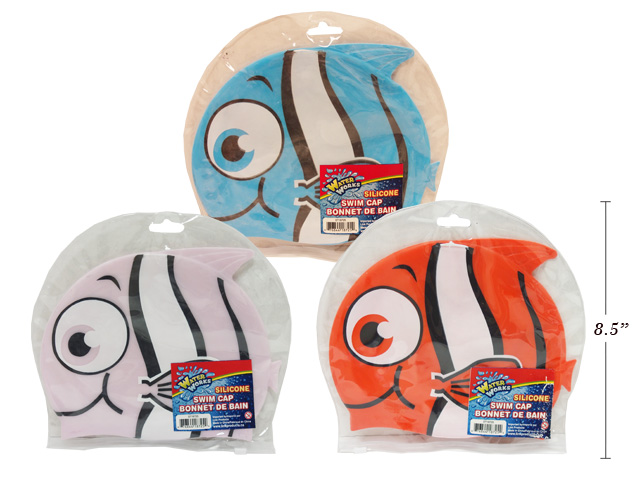 Children's Silicone Fish Swim Cap-0