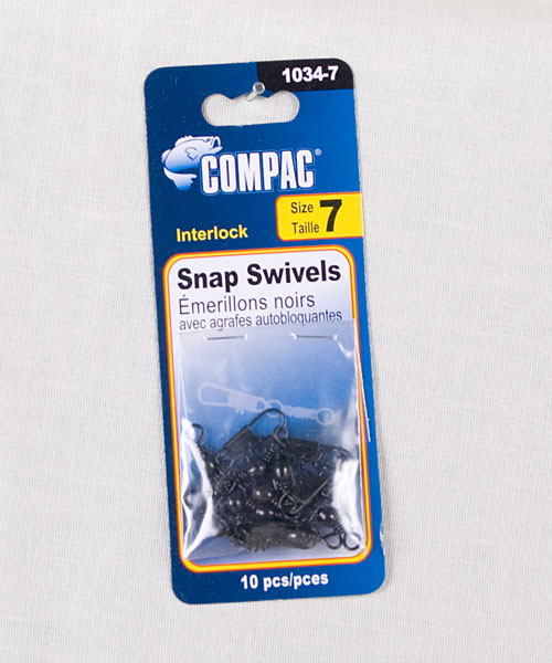 Compac Black Barrel Swivel w/Interlock Snaps-0