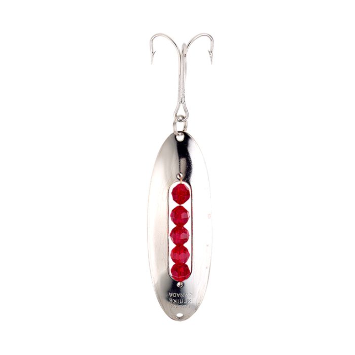 Lucky Strike Beaded Back Wobbler 1.75" ~ Nickel-0