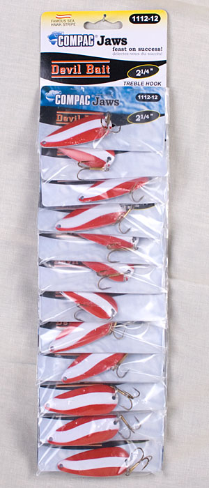 Compac Red & White Devil Bait ~ 2-1/4"-0