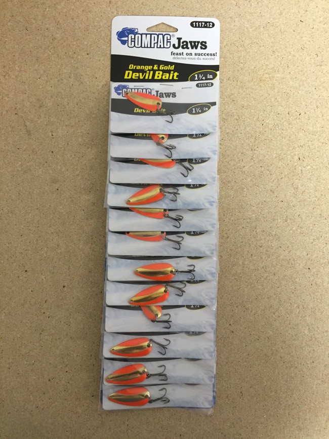 Compac Orange & Gold Devil Bait ~ 1-1/4"-0