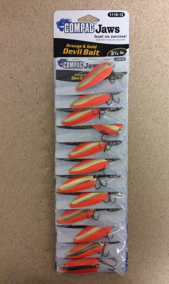Compac Orange & Gold Devil Bait ~ 2-1/4"-0