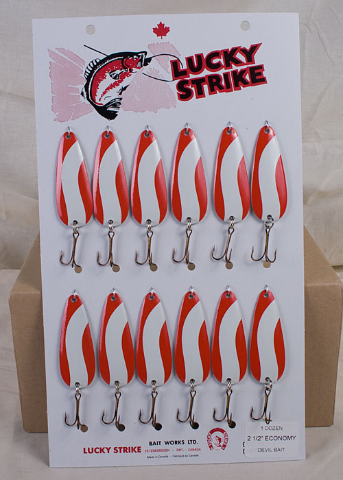 Lucky Strike Devil Bait 2.5" ~ Red & White-0