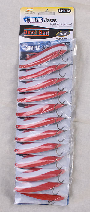 Compac Red & White Devil Bait ~ 3-1/2"-0
